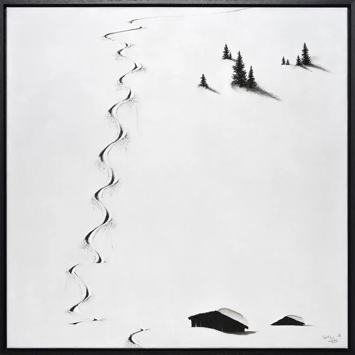 Abfahrt im Pulverschnee II