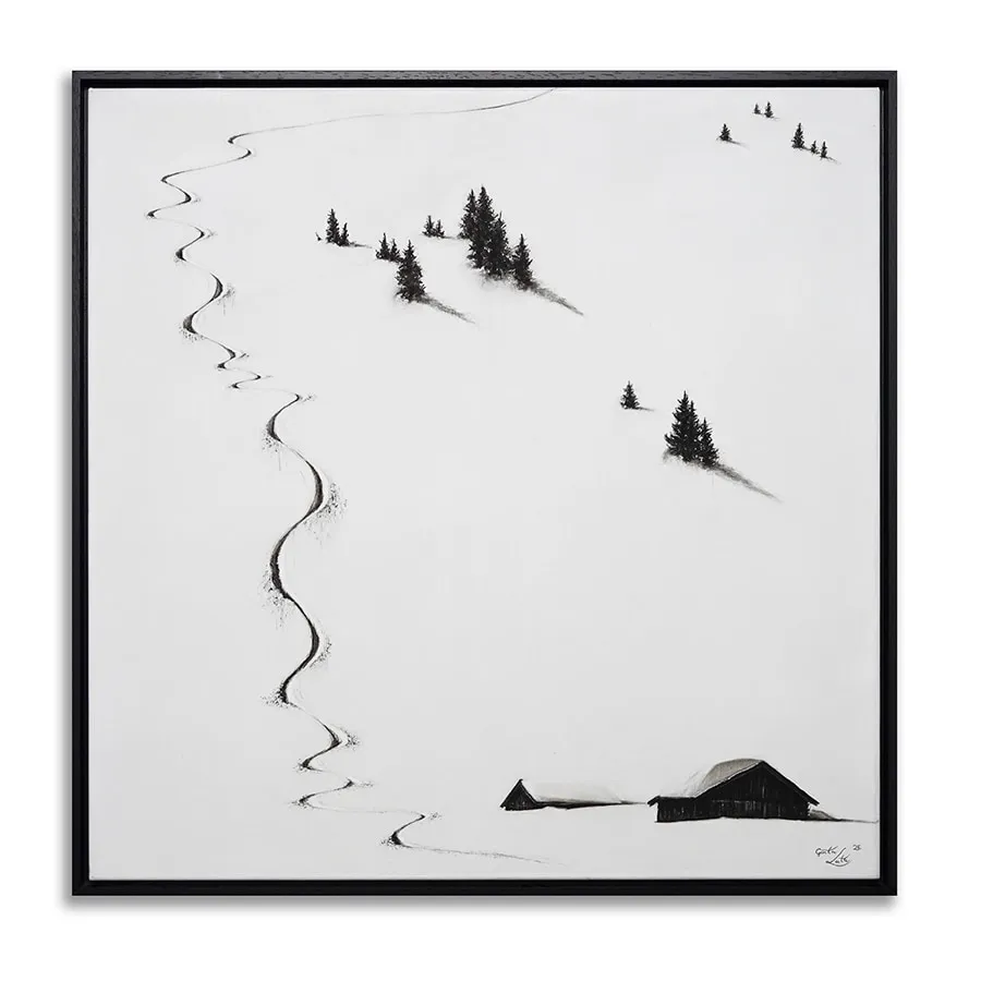 Abfahrt ins Tal – gerahmt