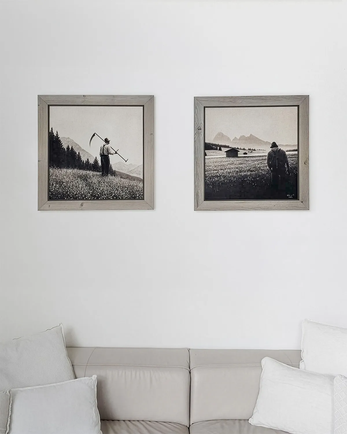 Kunstwerk über einer Couch